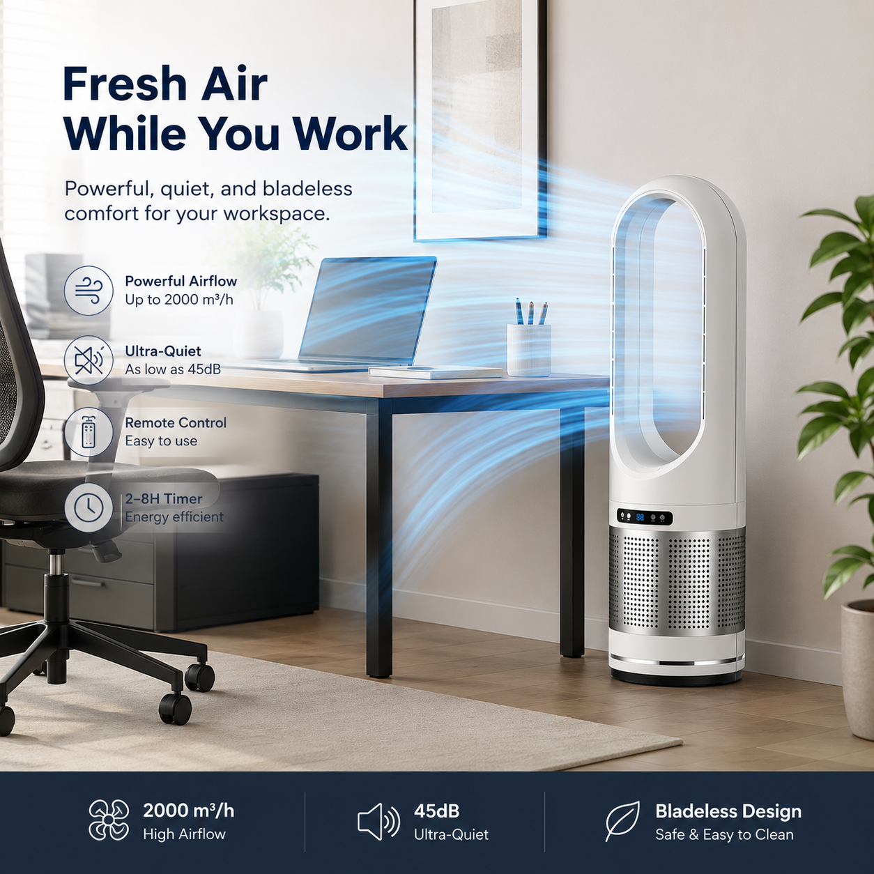 CARE - Bladeless Tower Fan