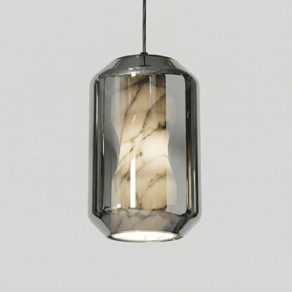 Alabaster Glass Cylinder Pendant Light - Vakkerlight