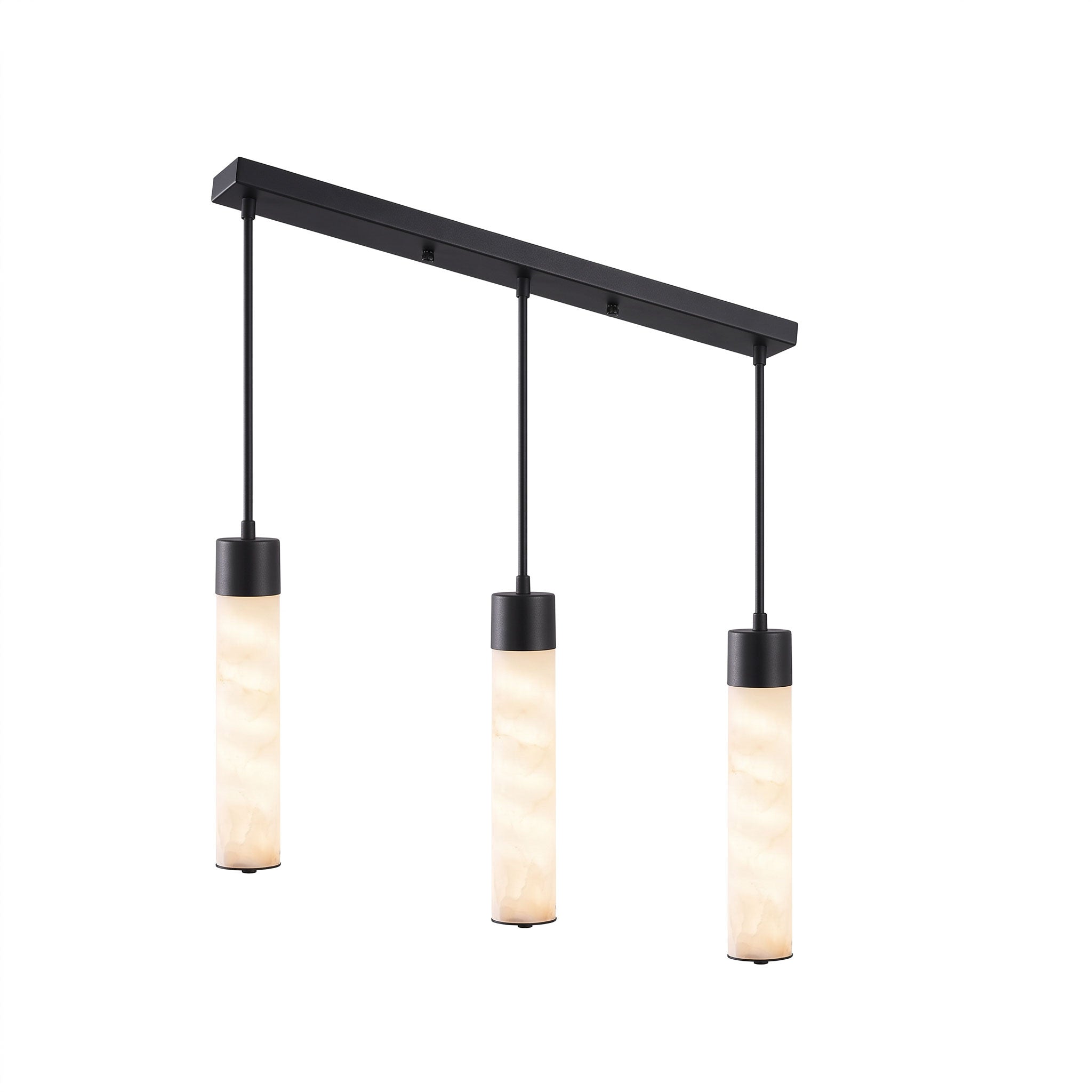 Keleyro Alabaster Tube Pendant Light