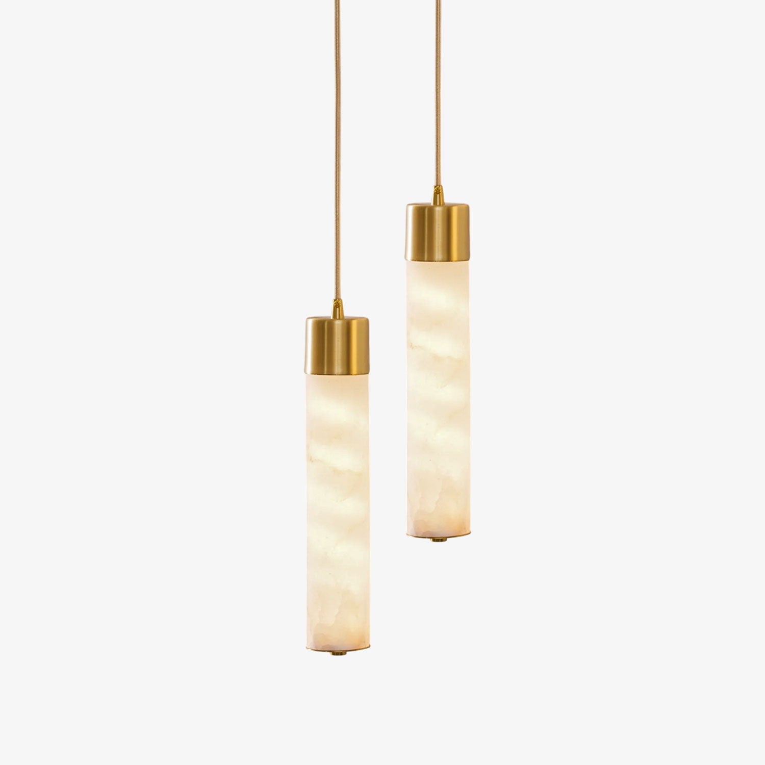 Keleyro Alabaster Tube Pendant Light