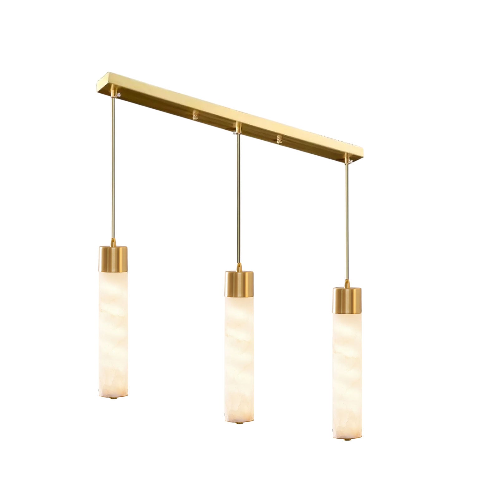 Keleyro Alabaster Tube Pendant Light