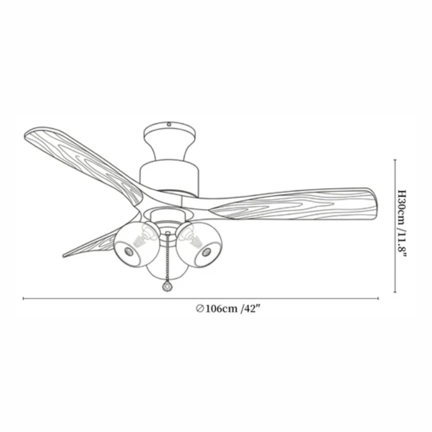 Zelin Ceiling Fan Light