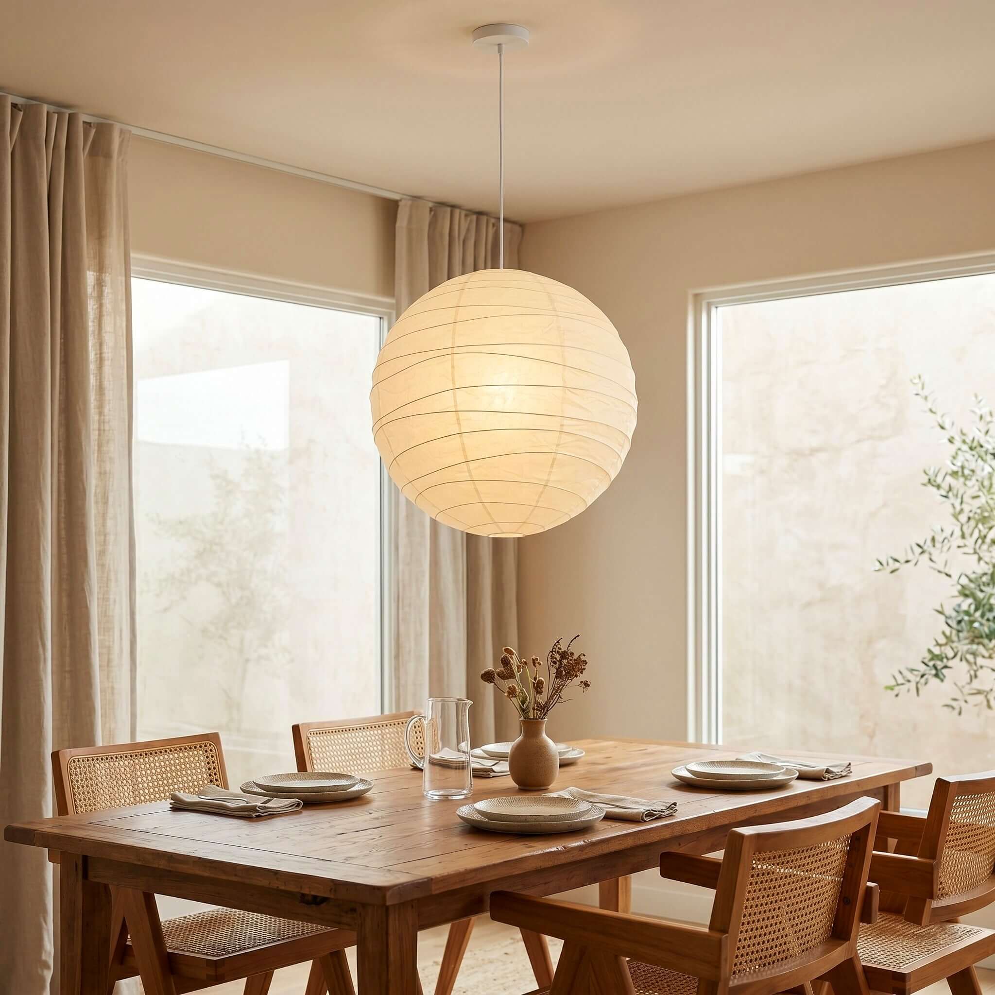 Bayleno Rice Paper Pendant Light