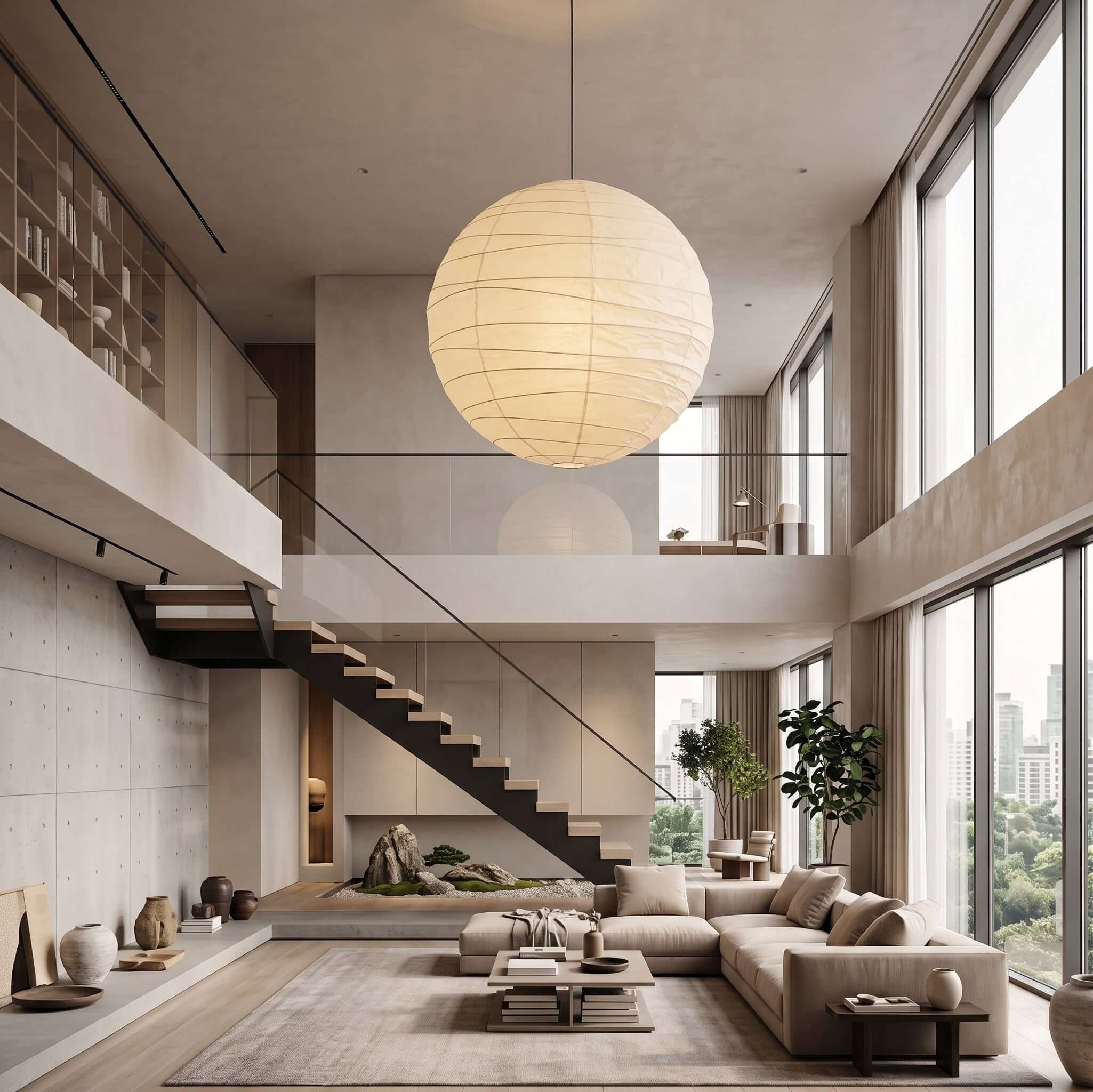 Bayleno Rice Paper Pendant Light