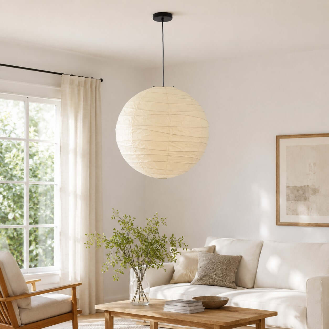 Bayleno Rice Paper Pendant Light