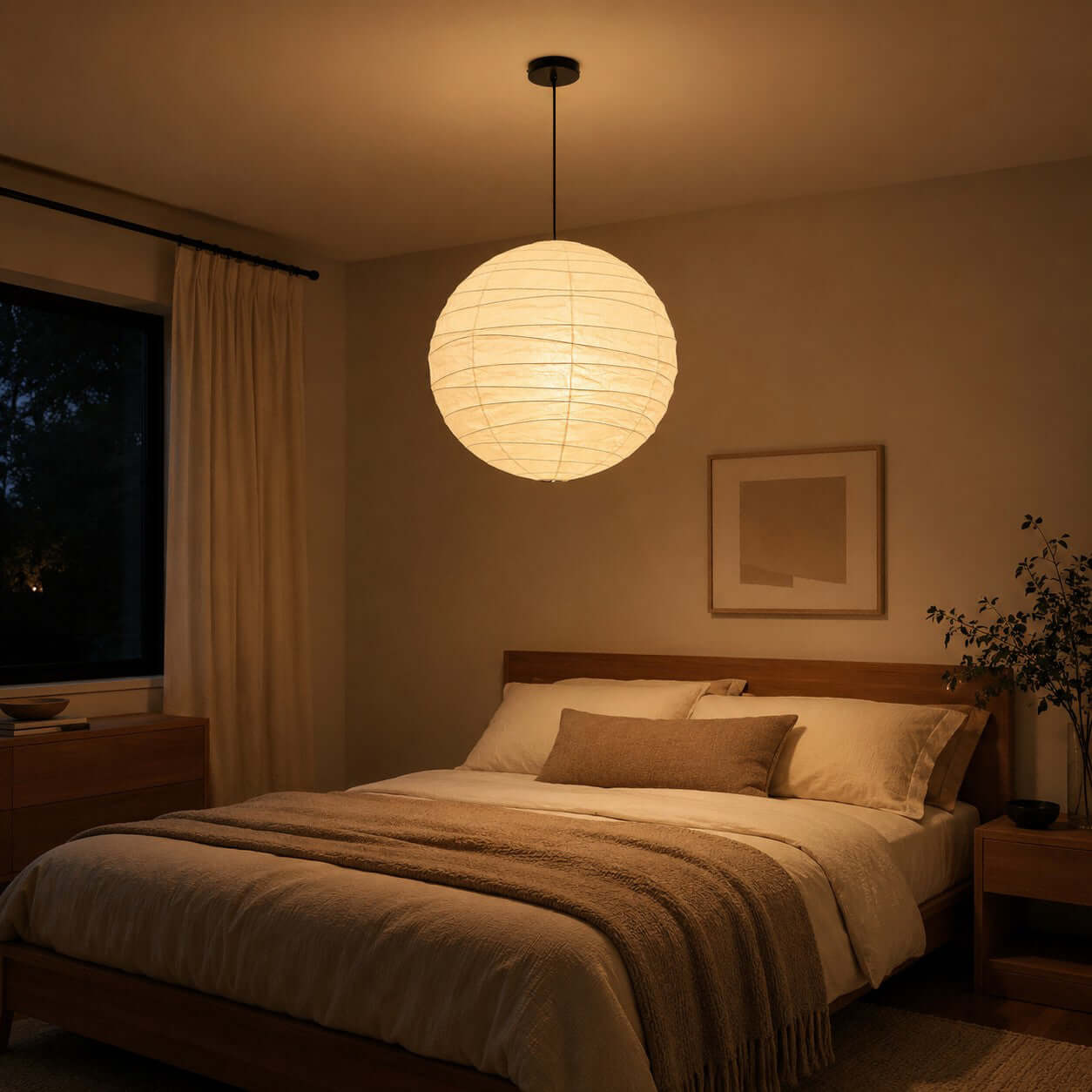 Bayleno Rice Paper Pendant Light