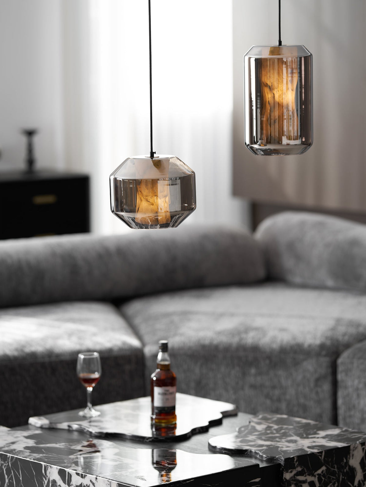 Alabaster Glass Cylinder Pendant Light - Vakkerlight