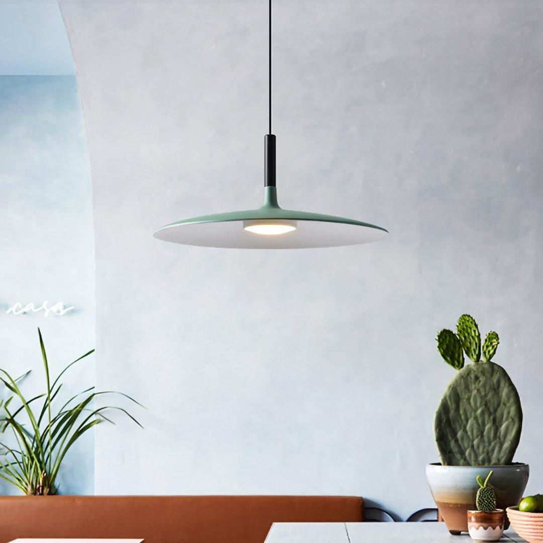 Larkin White Saucer Pendant Light – detail 7