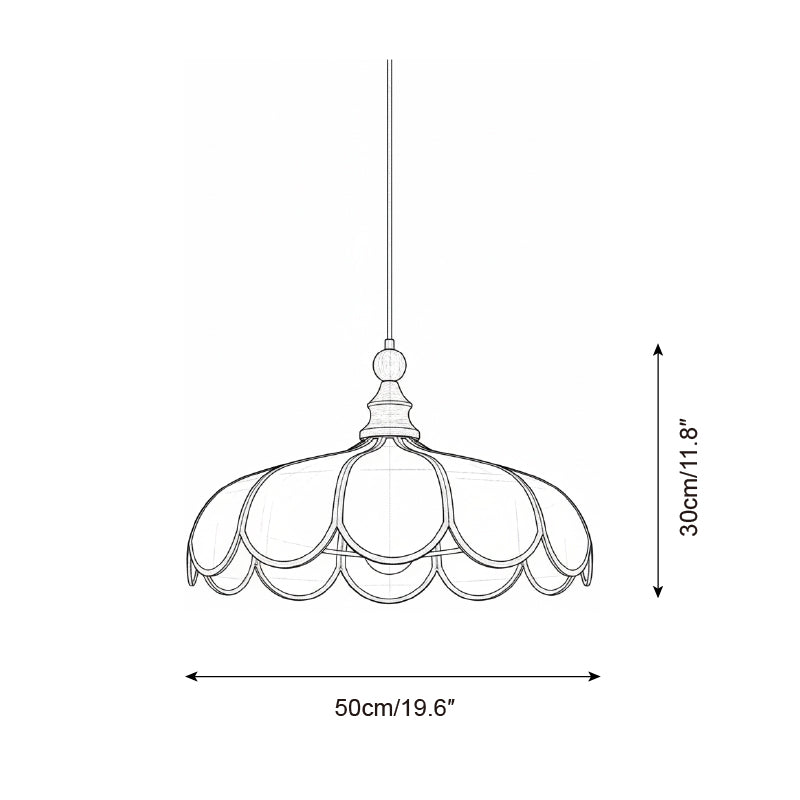 Oriay Scalloped Pendant Light