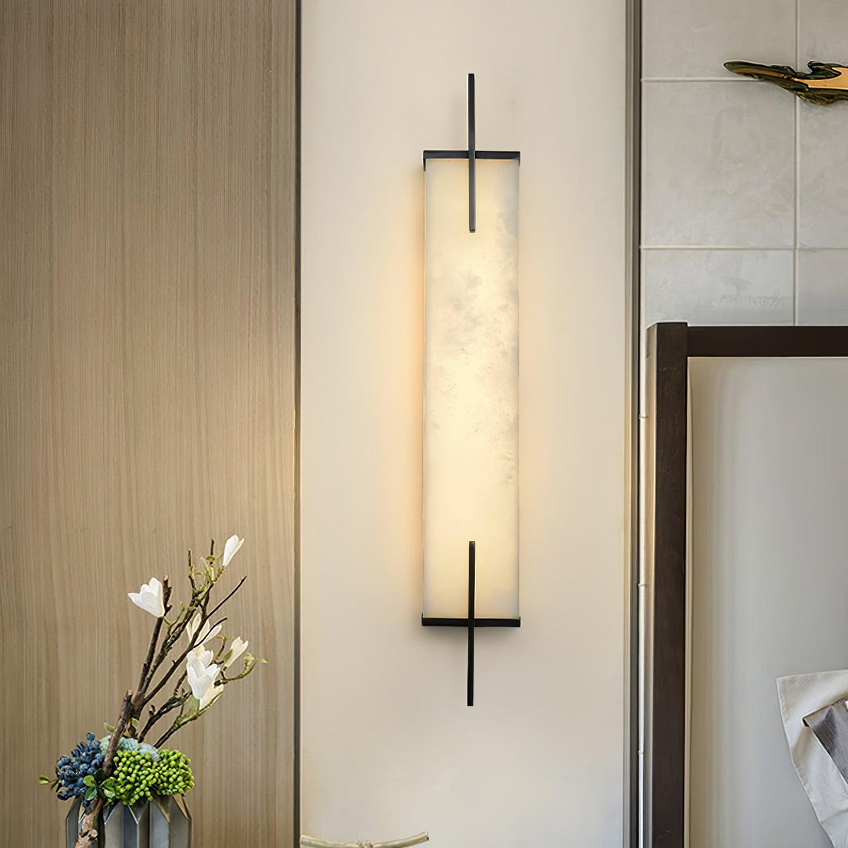 Calliope Alabaster Wall Sconce – detail 3