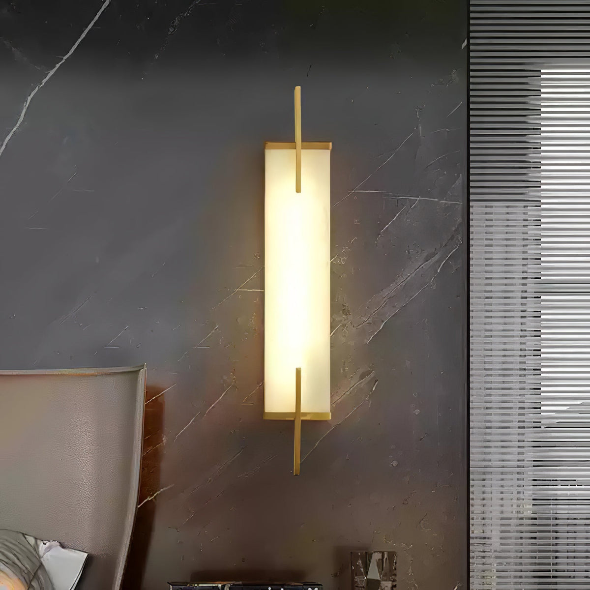 Calliope Alabaster Wall Sconce – detail 5