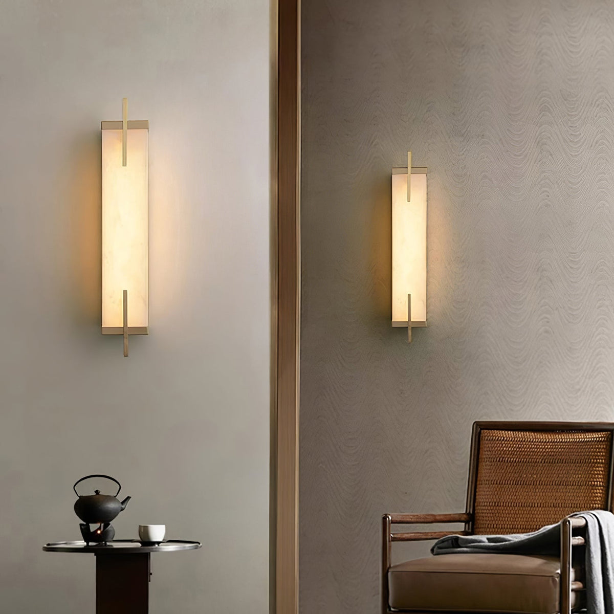 Calliope Alabaster Wall Sconce – detail 6