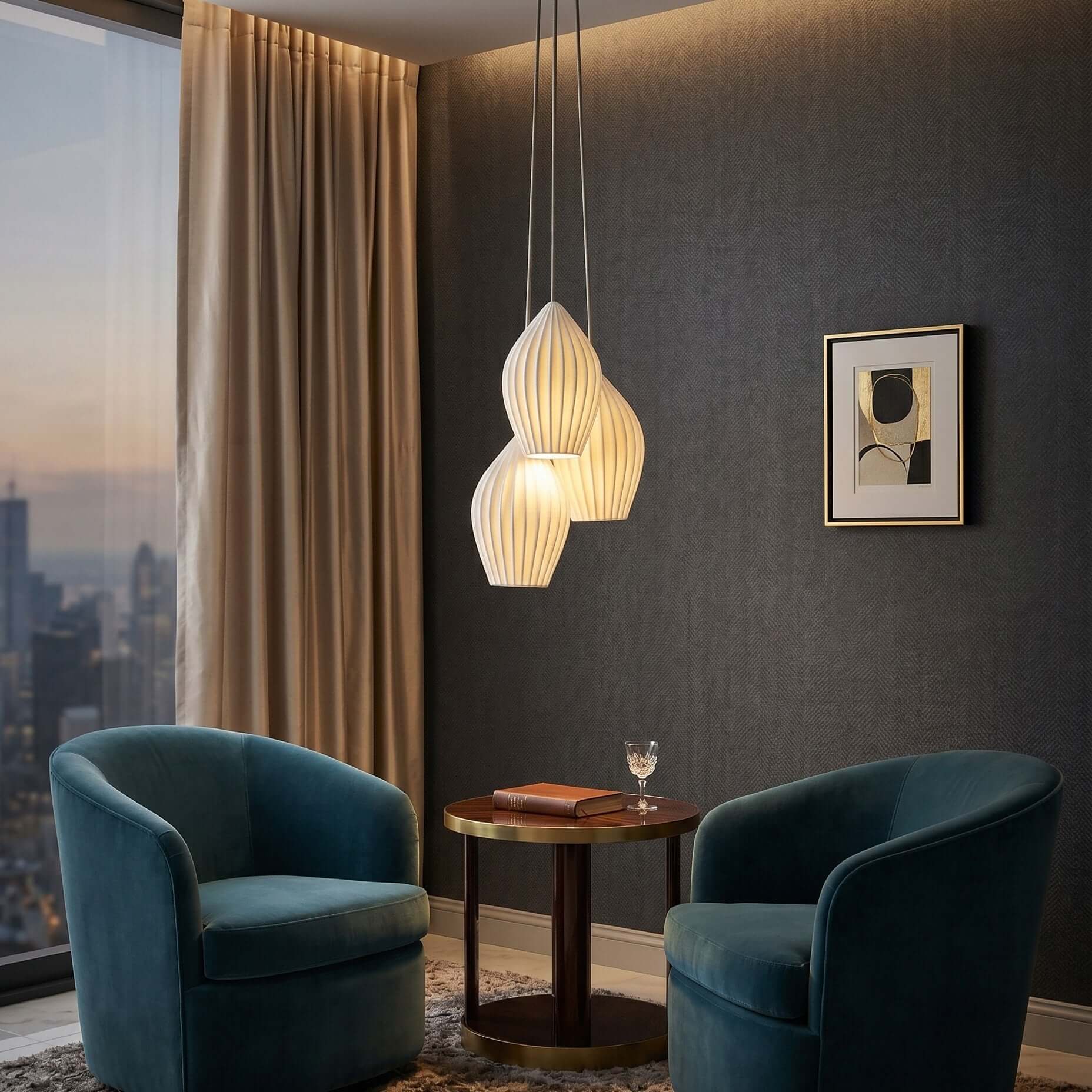 Torri Ribbed Pendant Light