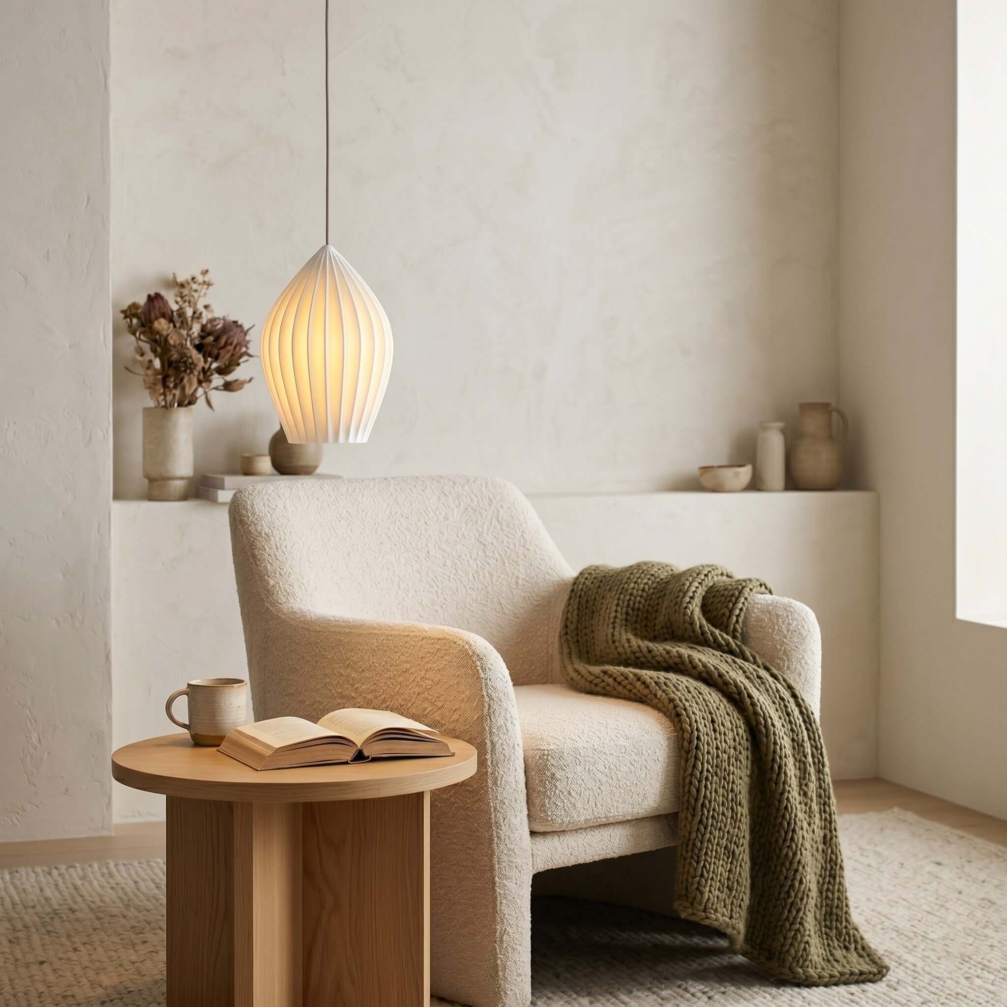 Torri Ribbed Pendant Light