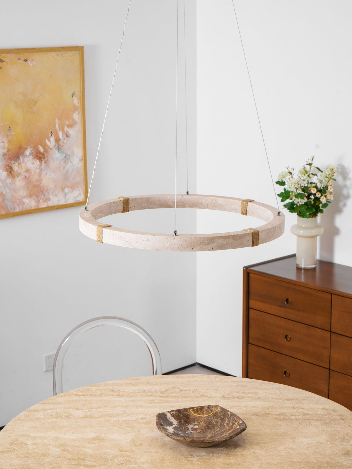 Circle Travertine Pendant Lamp – detail 14