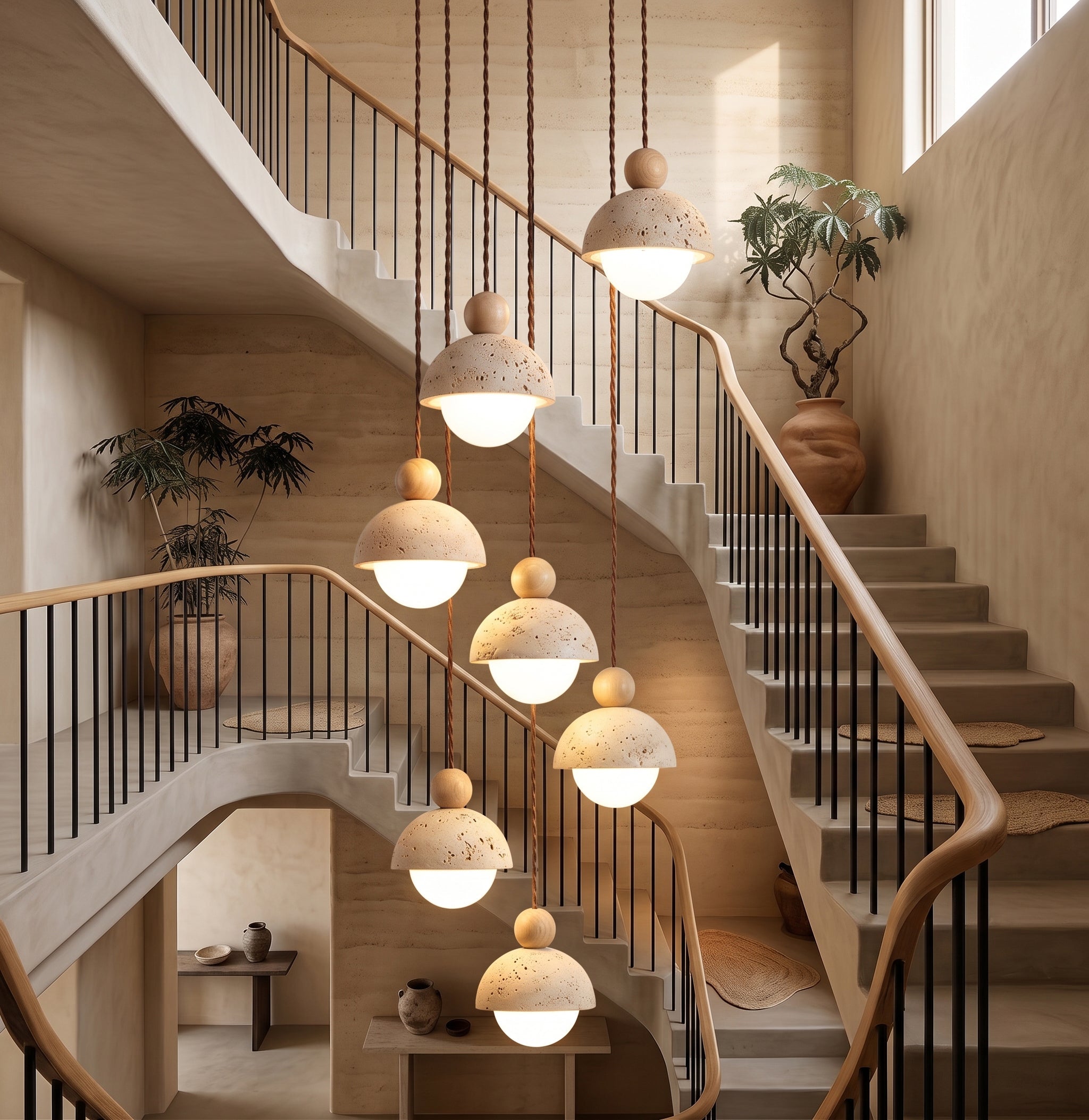 Serolen Travetine Pendant Light