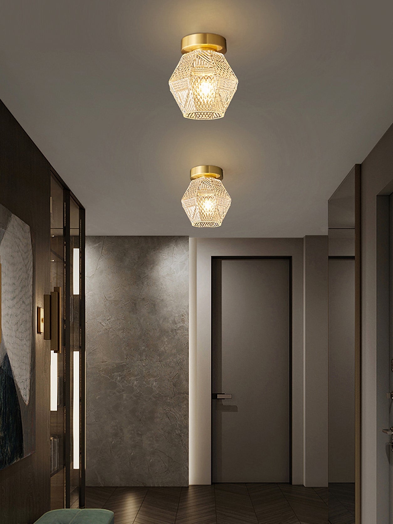 Venoral Art Deco Ceiling Light