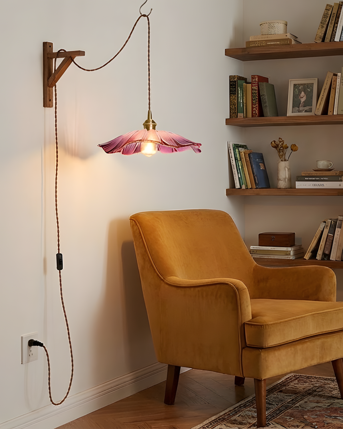 Rodenford Flower Plug In Pendant Light
