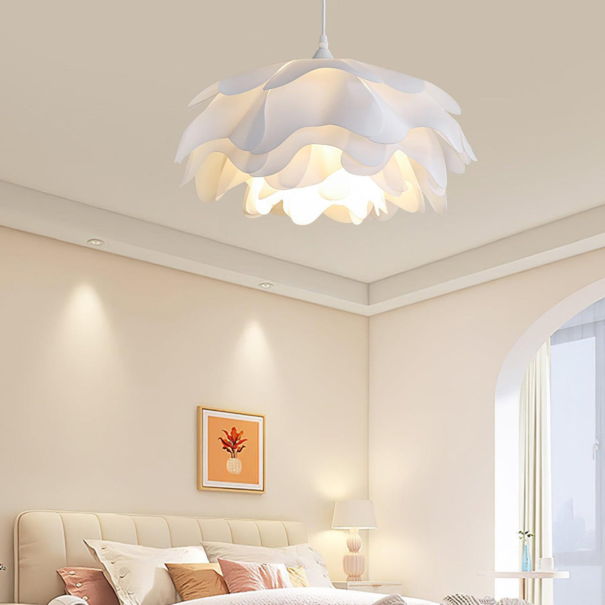 Flower Shaped White Pendant Lamp – detail 2