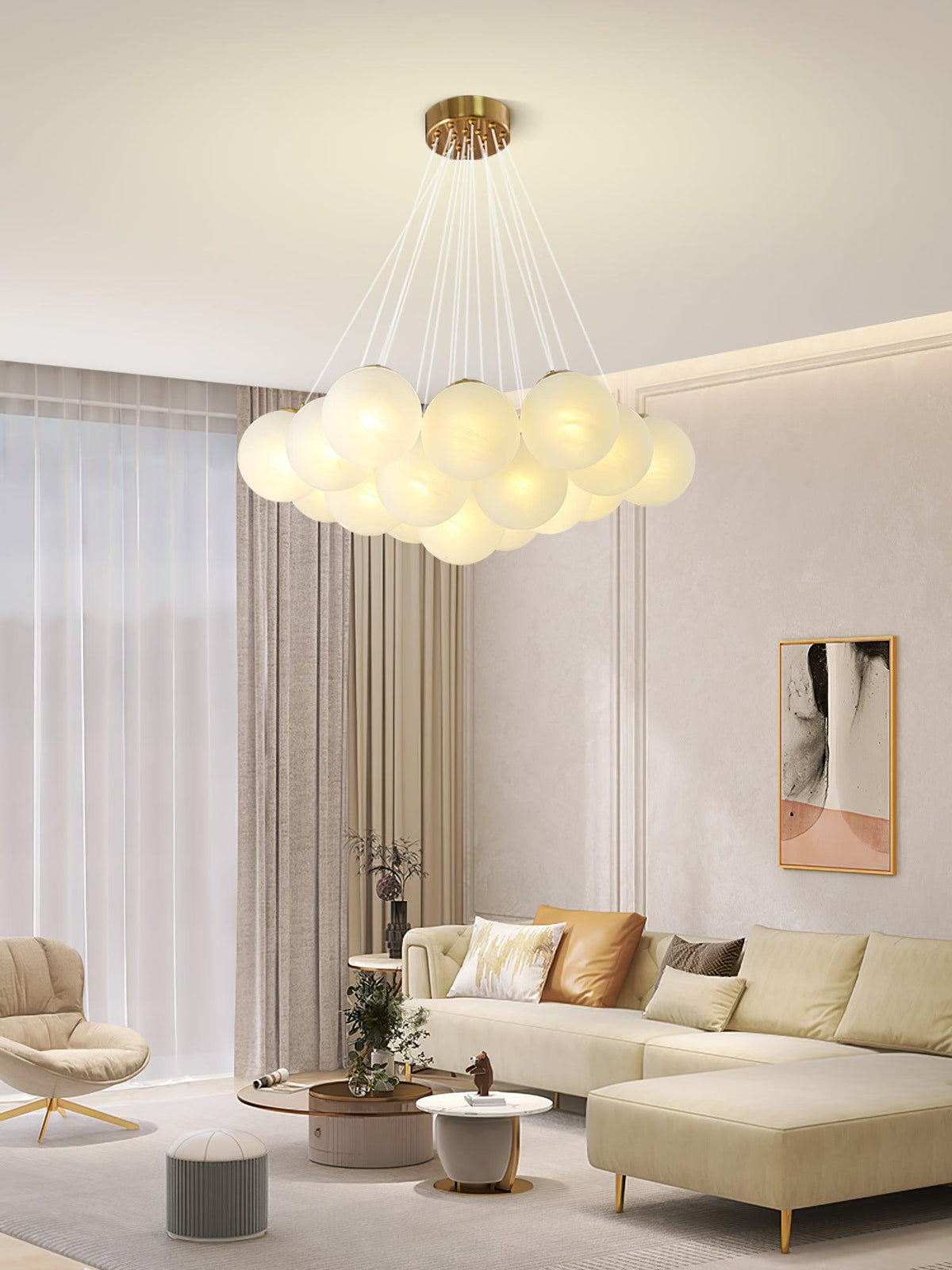 Glass Cluster Chandelier – detail 17