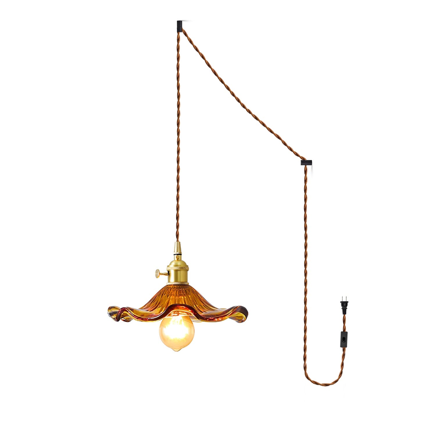 Paloia Vintage Plug In Pendant Light