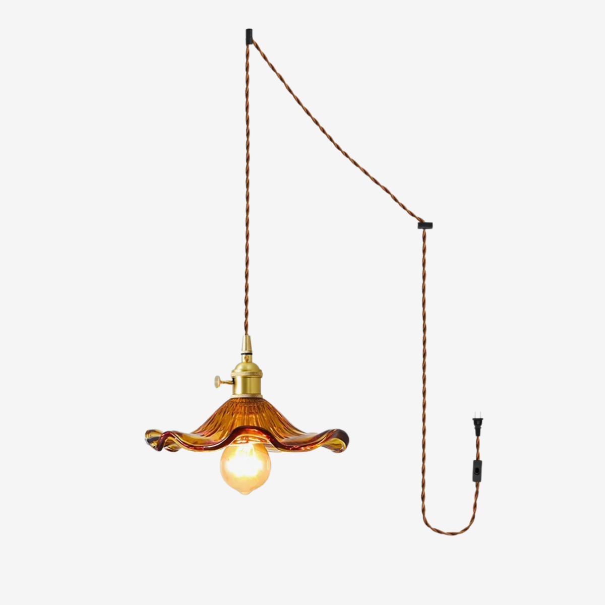 Paloia Vintage Plug In Pendant Light