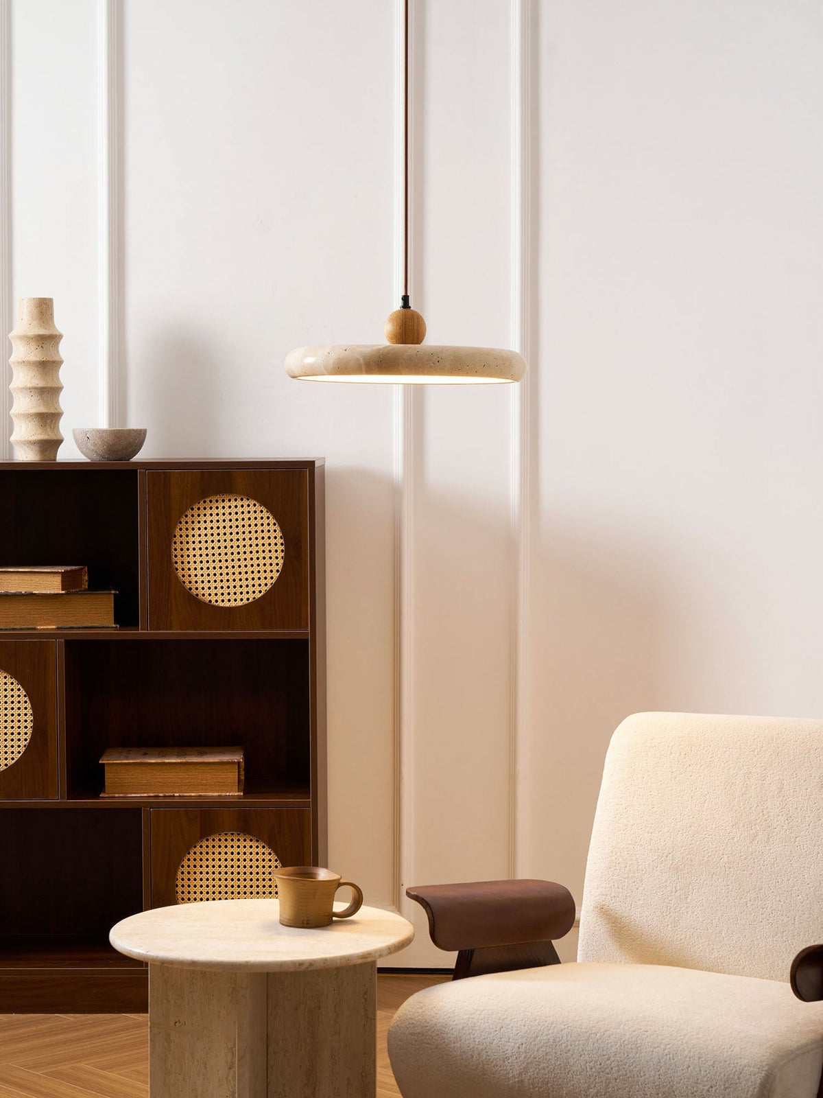 Lola Travertine Pendant Light – detail 4