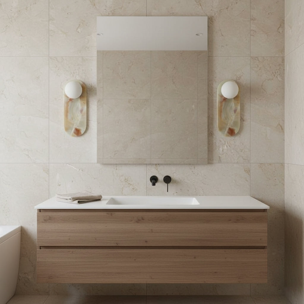 Solelon Oval Marble Wall Light