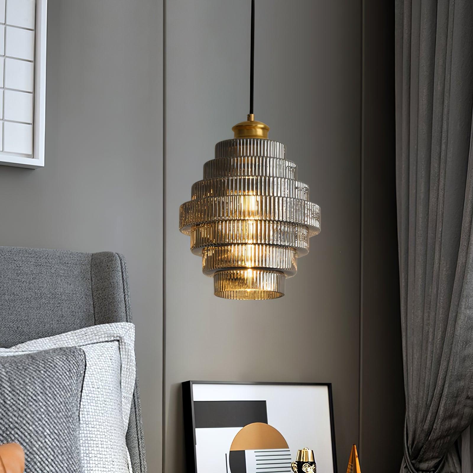 Coran Ribbed Pendant Light
