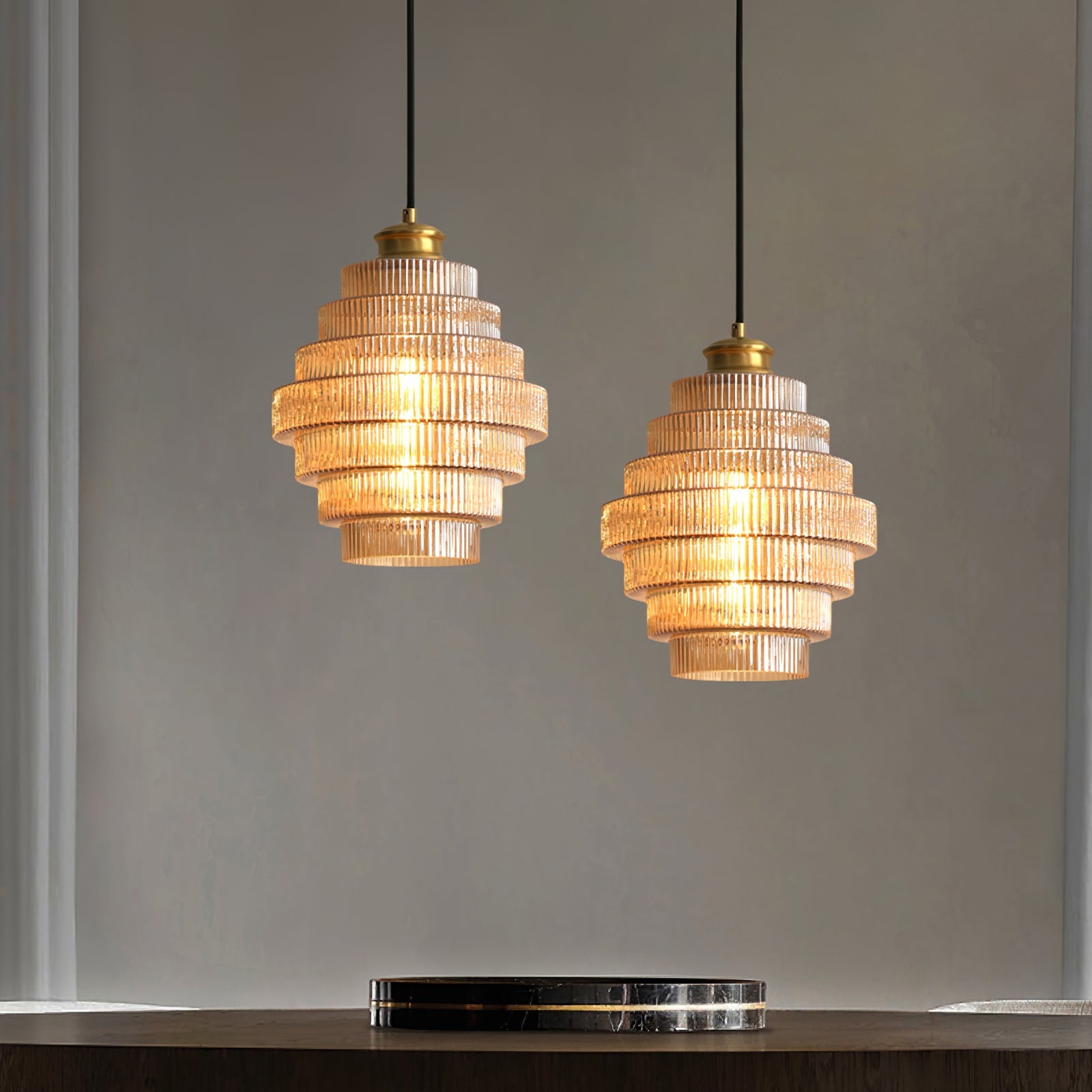 Wiolan Ribbed Pendant Light