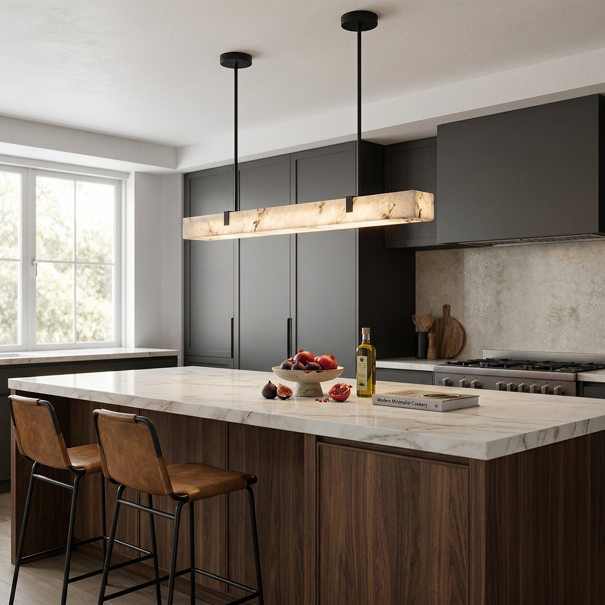 Tavoa Alabaster Linear Chandelier