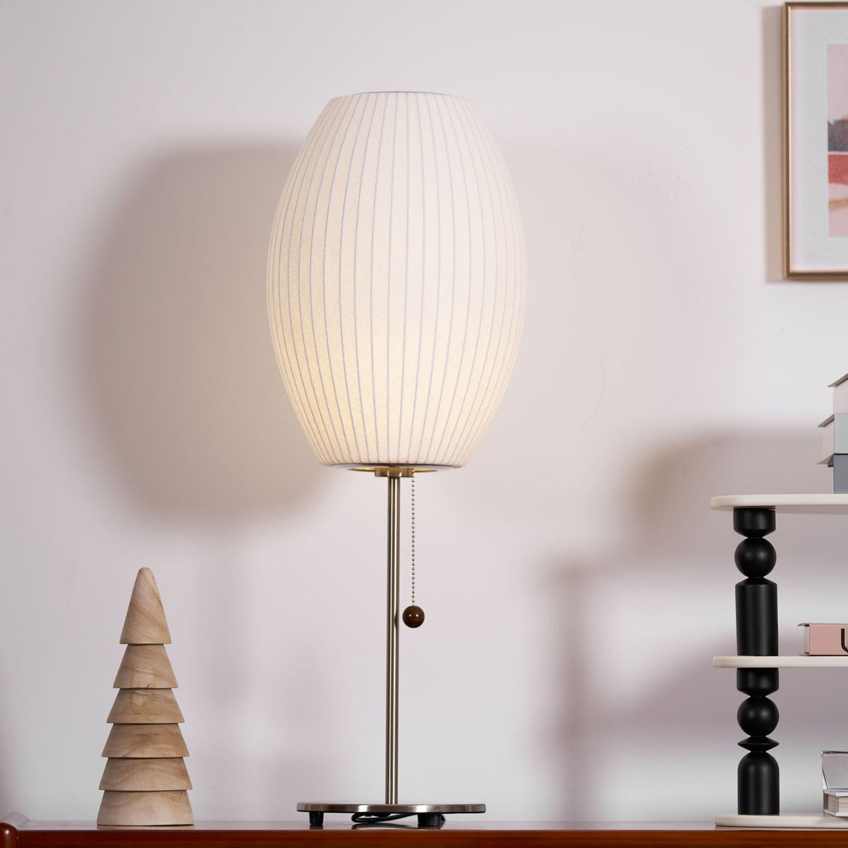 Faux Silk Bubble Table Lamp – detail 5