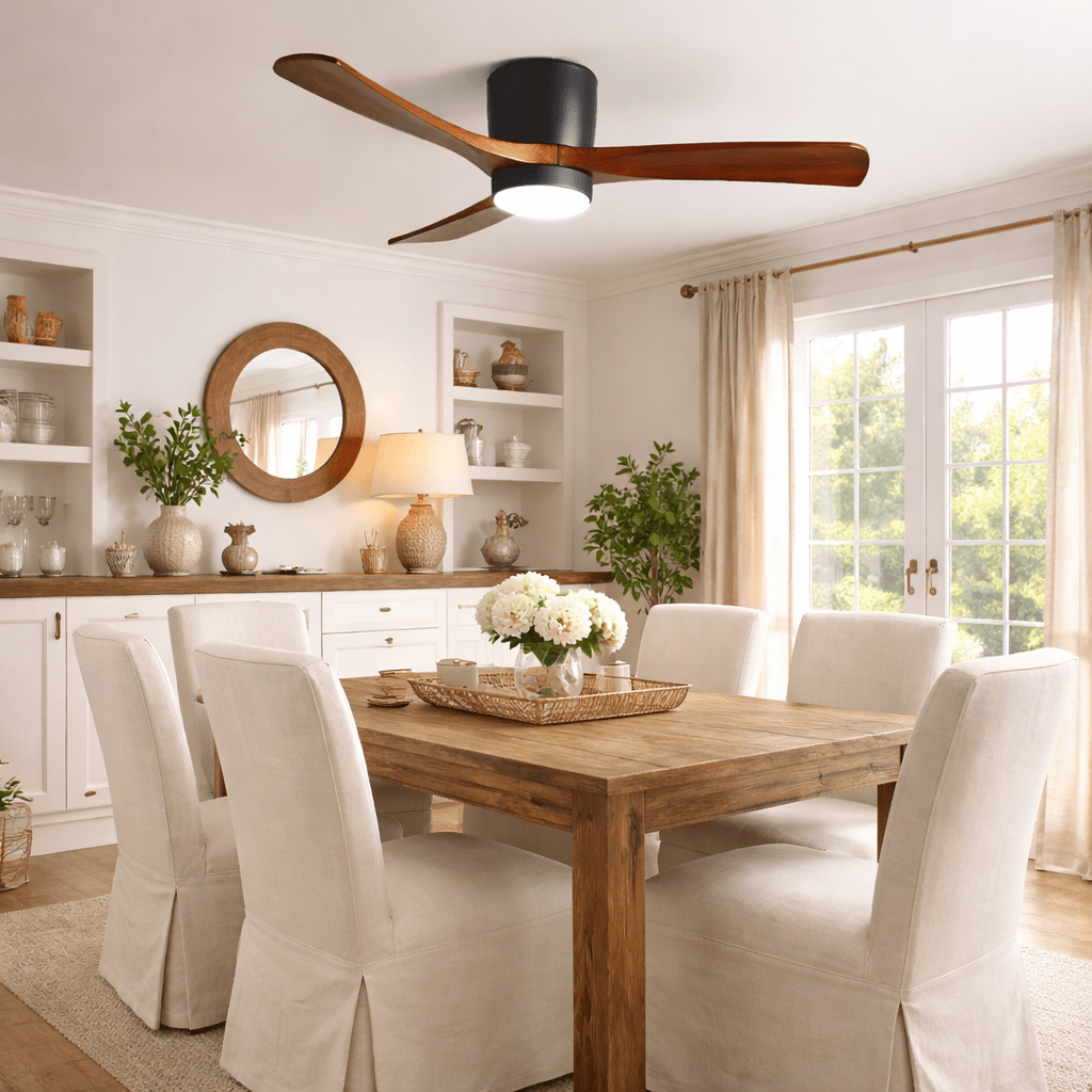 Nordic Wooden Ceiling Fan Light – detail 15