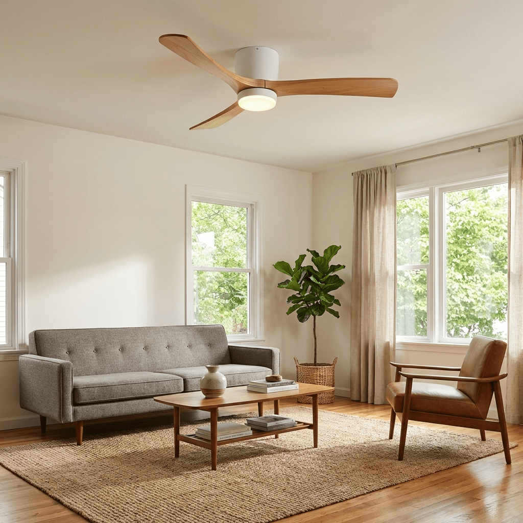 Nordic Wooden Ceiling Fan Light – detail 6
