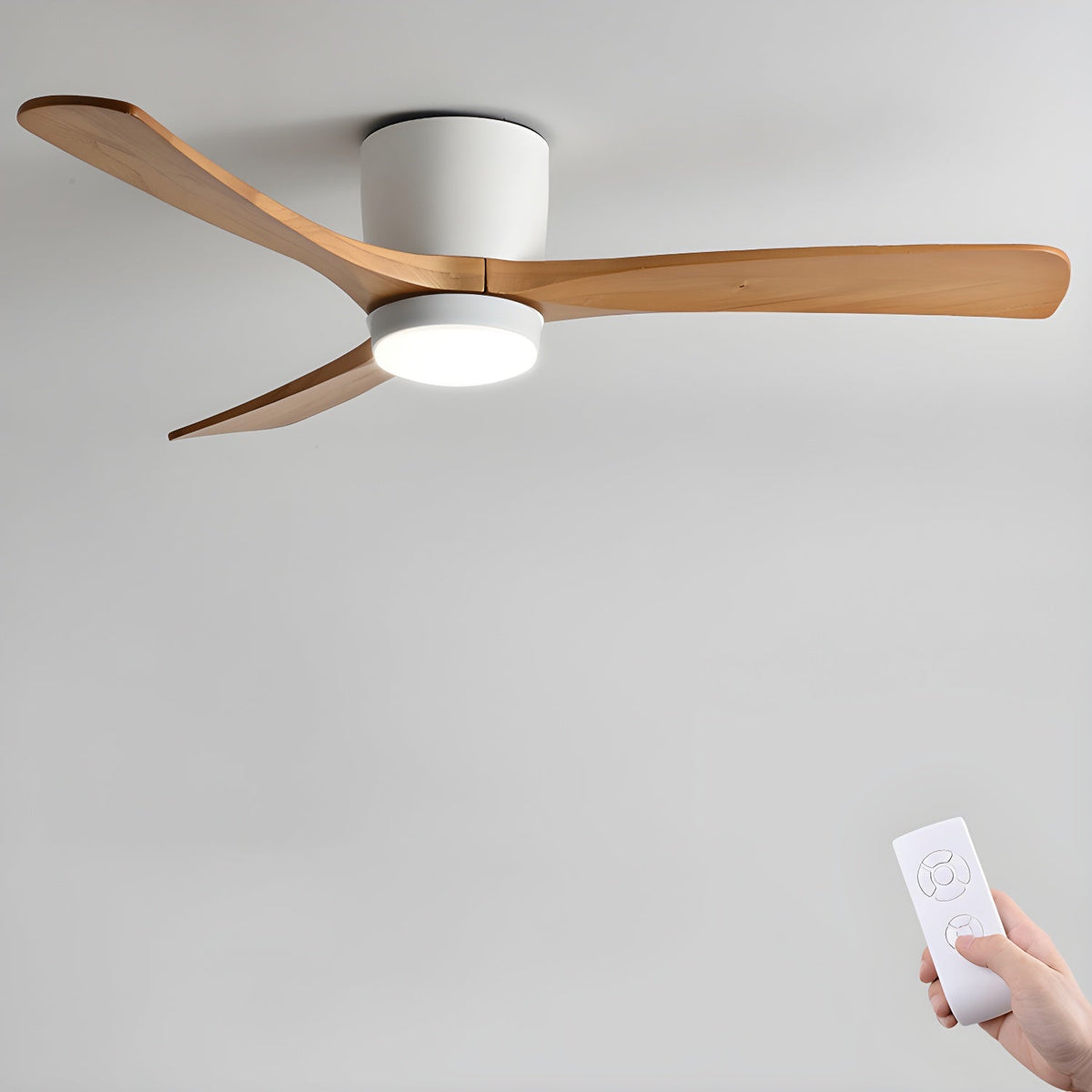 Nordic Wooden 42"/48" Ceiling Fan Light - Vakkerlight