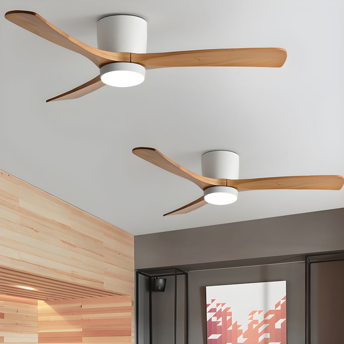 Nordic Wooden Ceiling Fan Light – detail 28