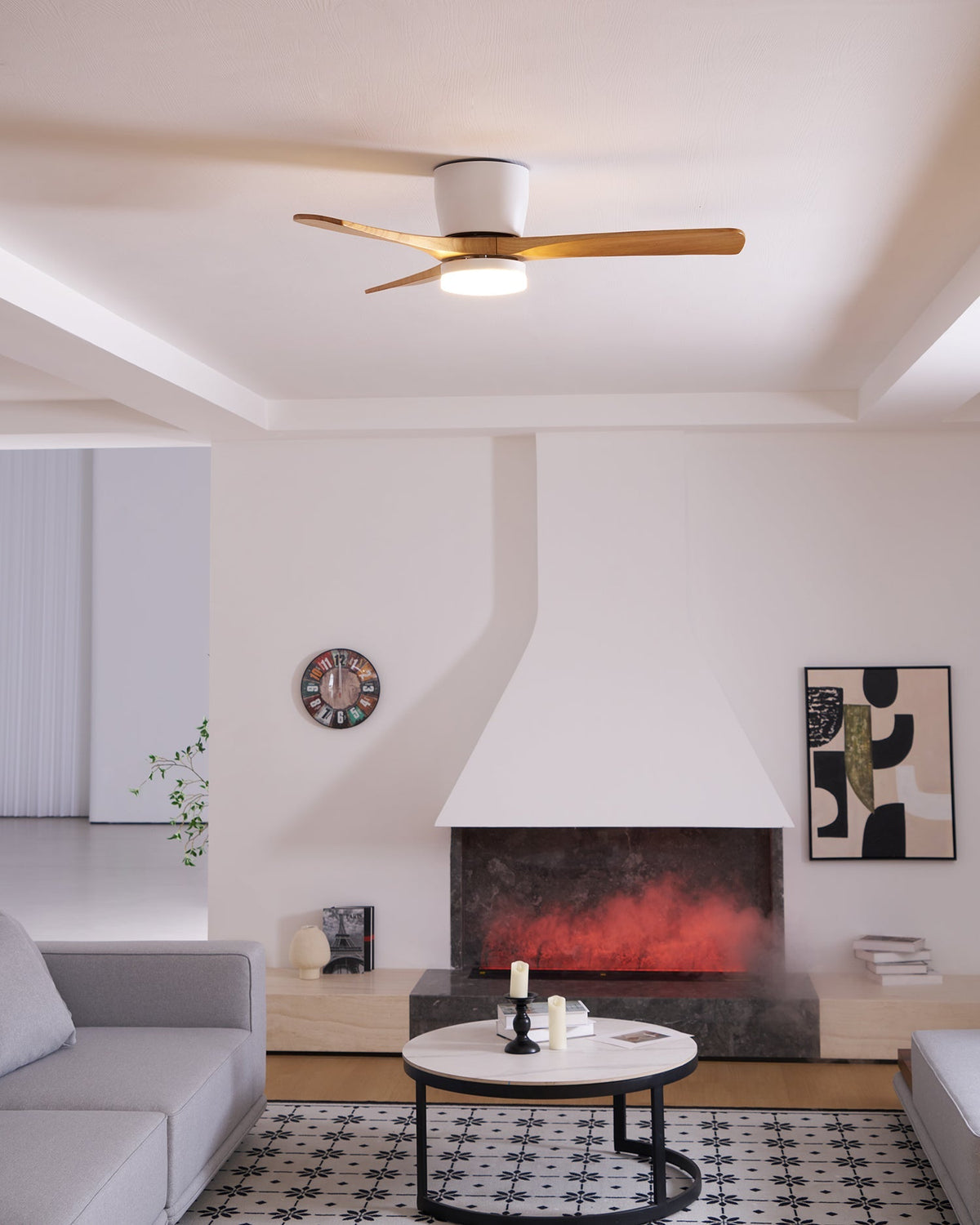 Nordic Wooden 42"/48" Ceiling Fan Light - Vakkerlight