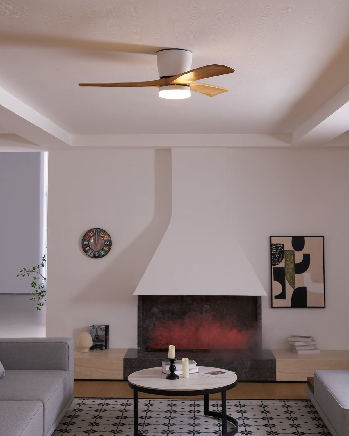 Nordic Wooden 42"/48" Ceiling Fan Light - Vakkerlight