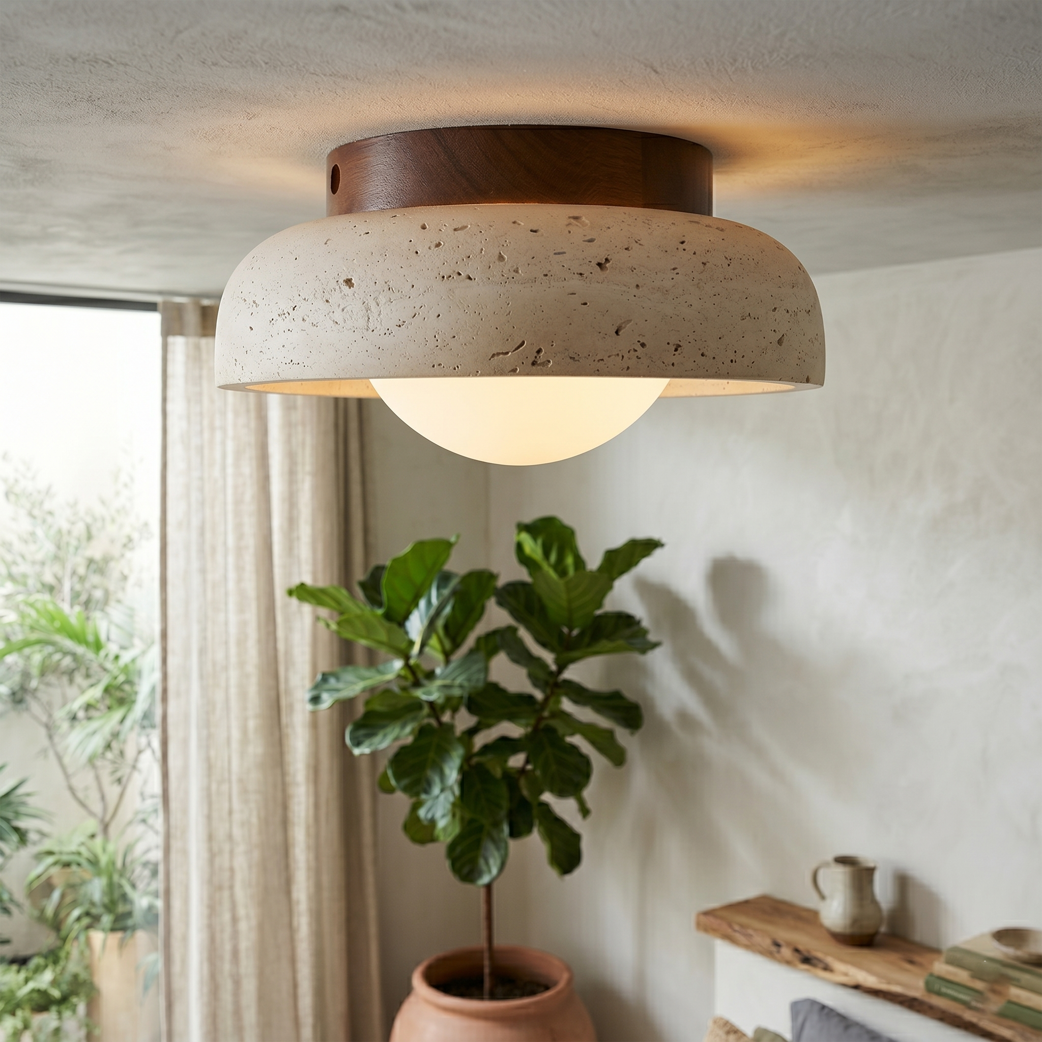 Kirocove Travertine Ceiling Light