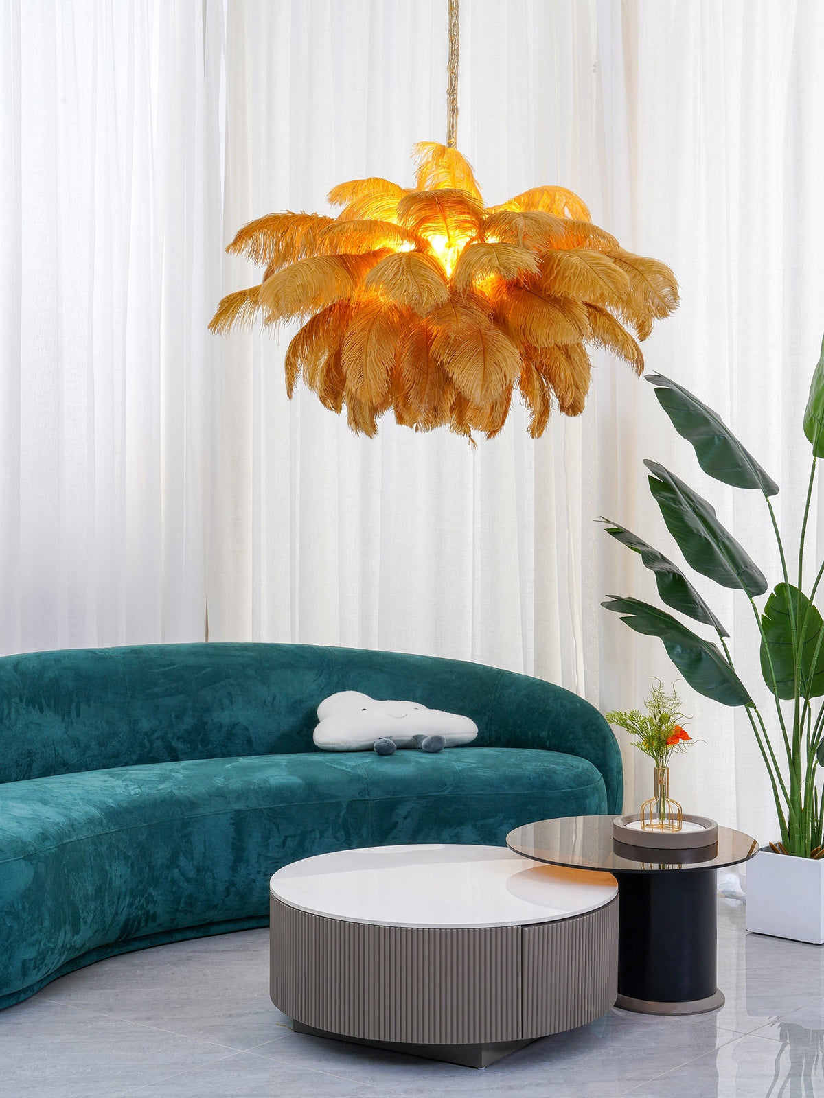 Ostrich Feather Chandeliers – detail 10