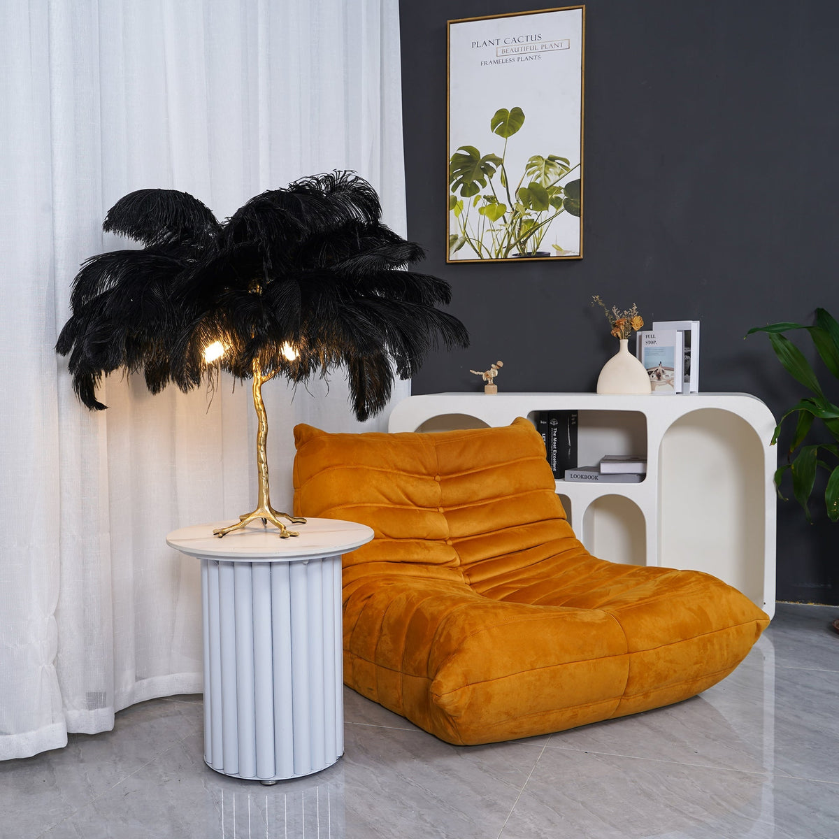 Ostrich Feather Table Lamp – detail 10