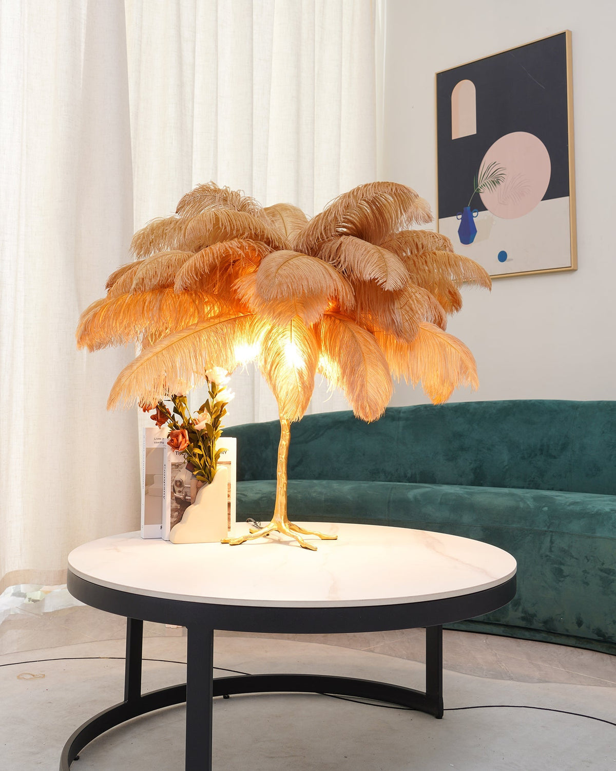 Ostrich Feather Table Lamp – detail 18