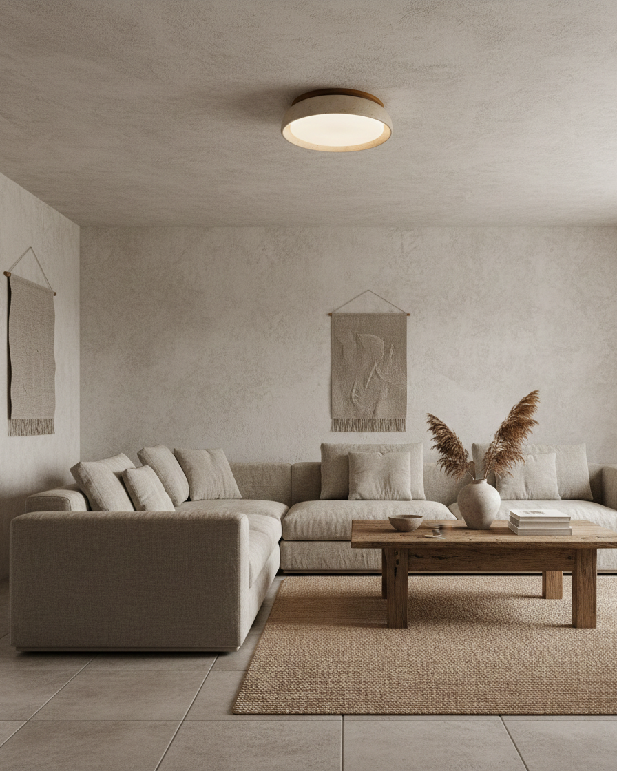 Zanli Travertine Ceiling Light