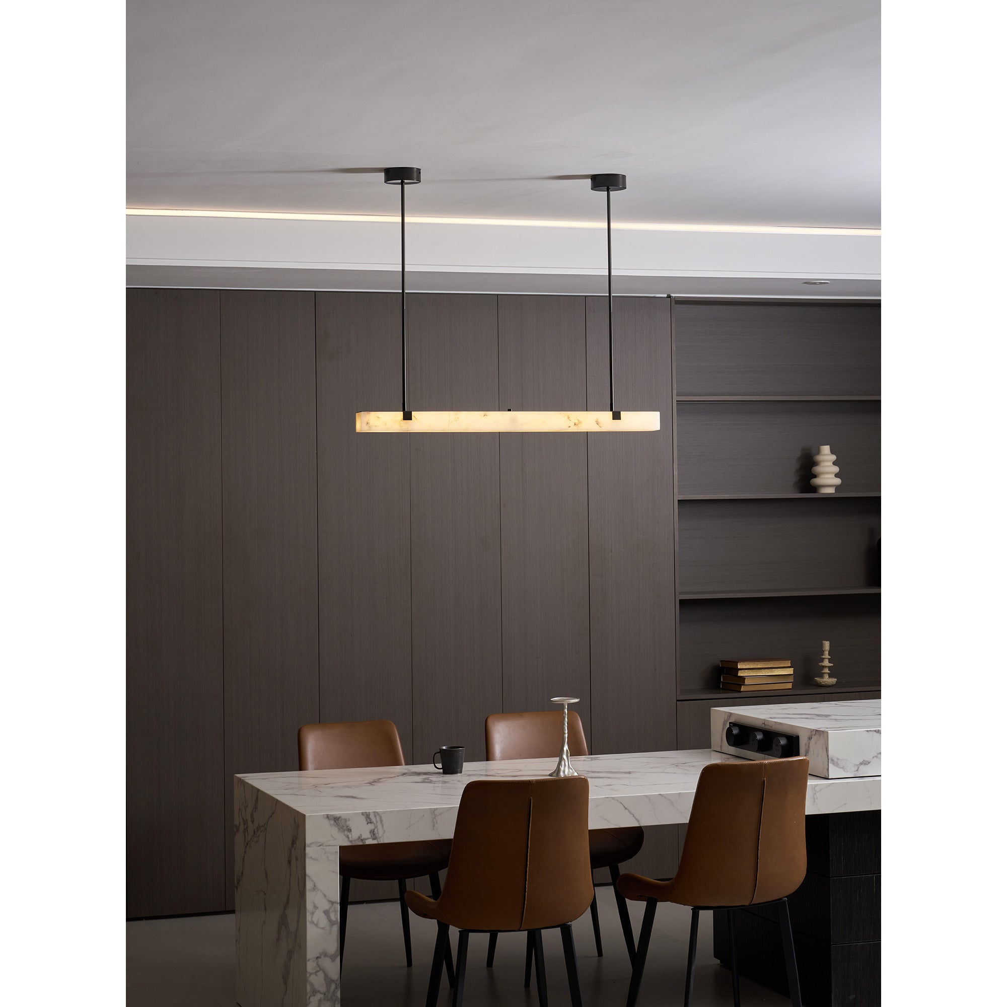 Tavoa Alabaster Linear Chandelier