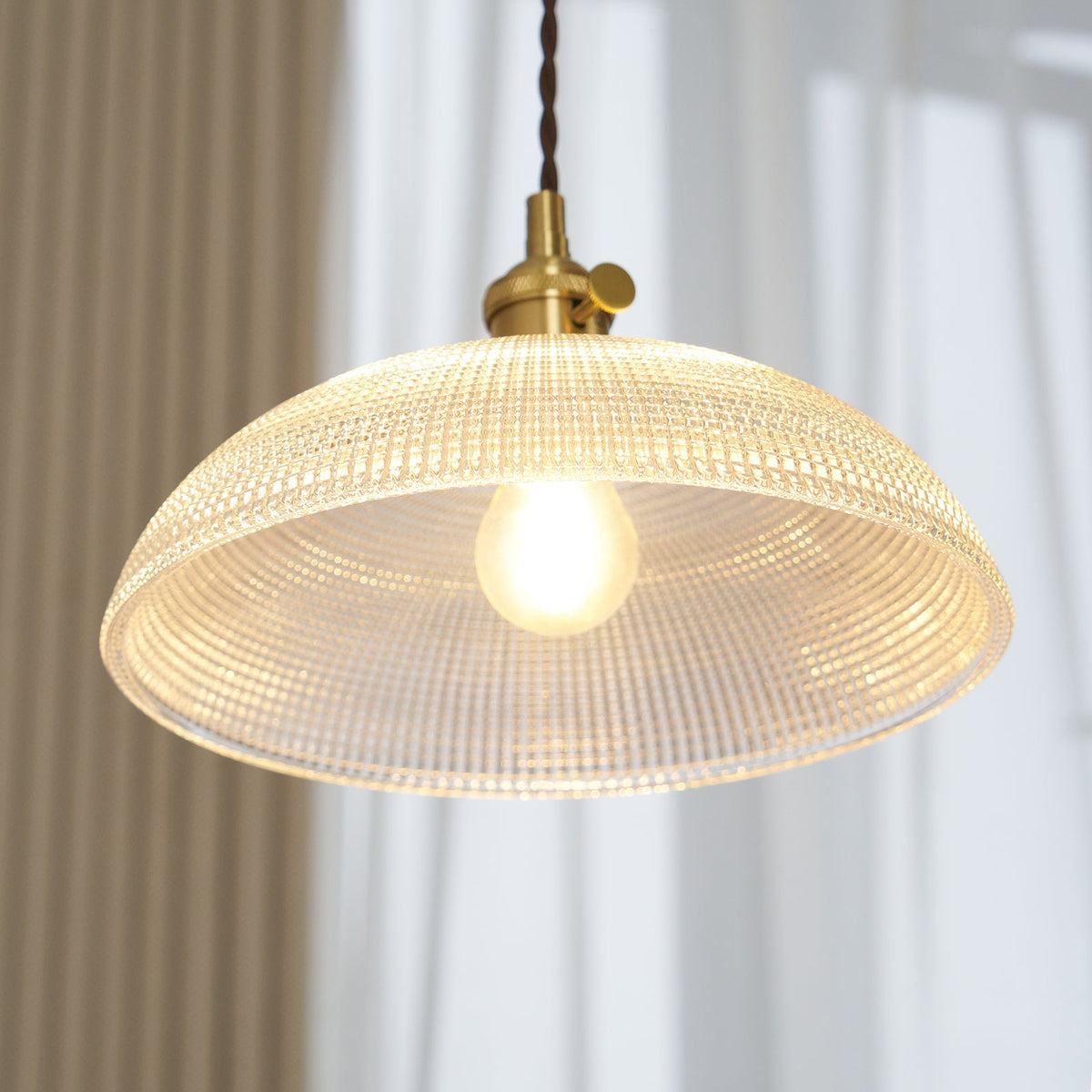 Ribbed Spiral Pendant Light – detail 36