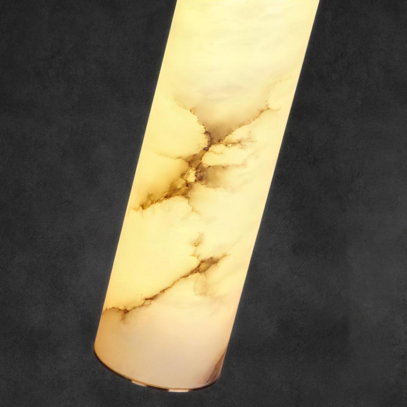 Keleyro Alabaster Tube Pendant Light