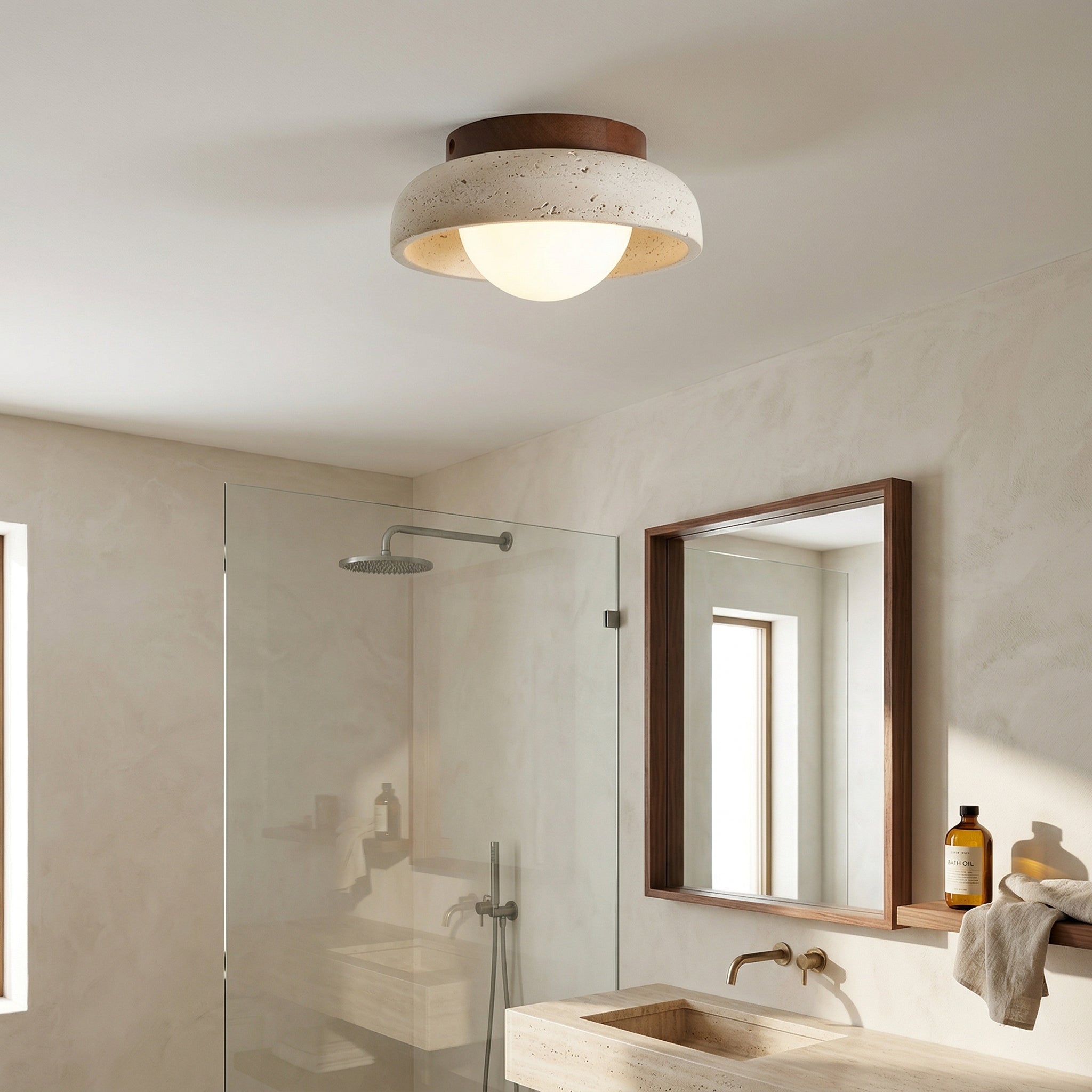 Kirocove Travertine Ceiling Light