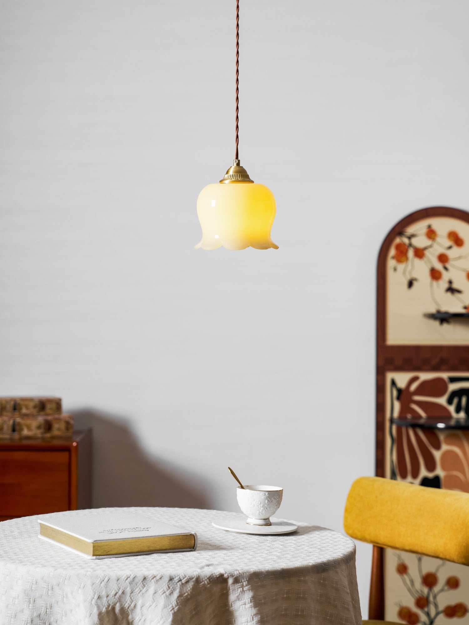 Emaley Flower Pendant Light