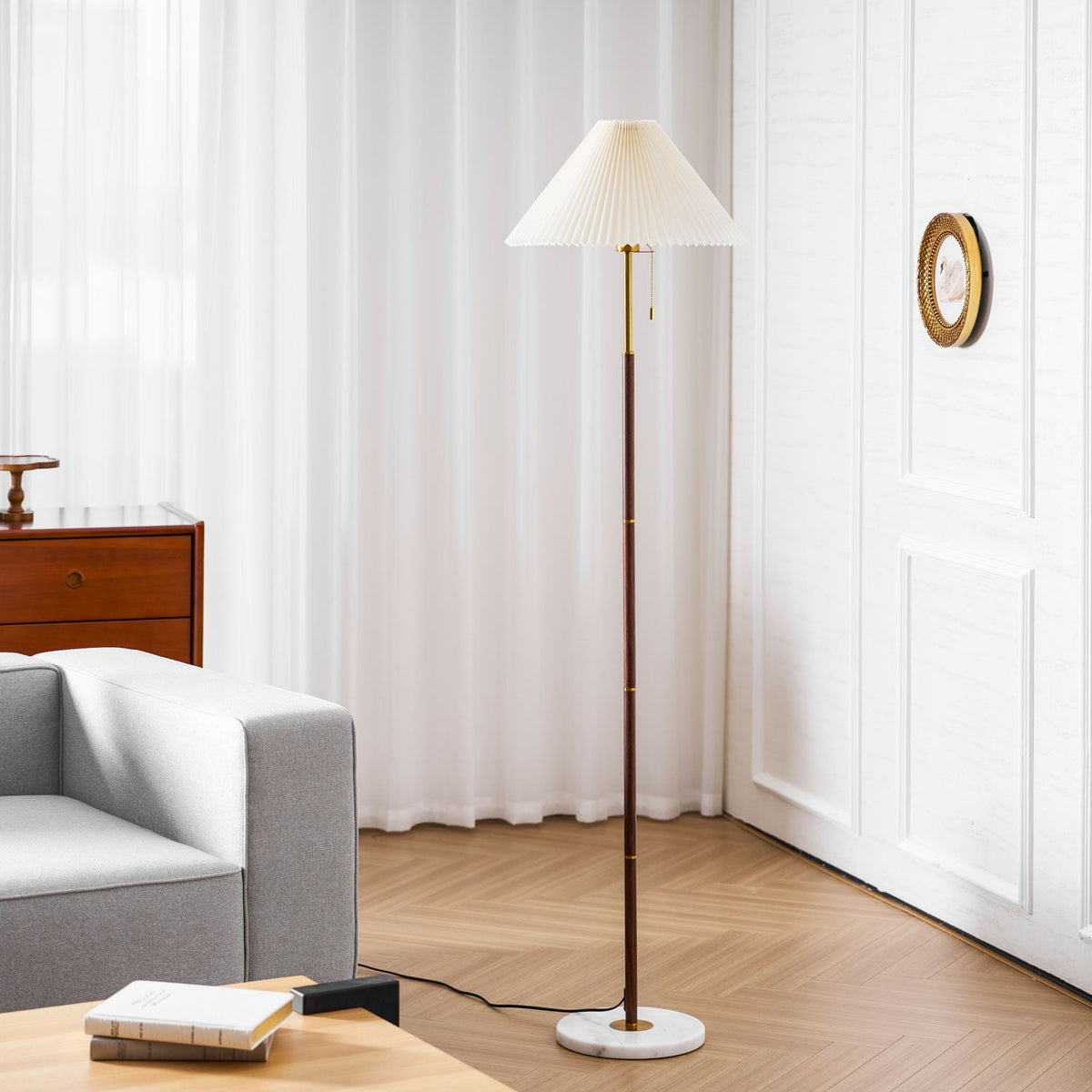 Vintage Pleated Floor Lamp – detail 6