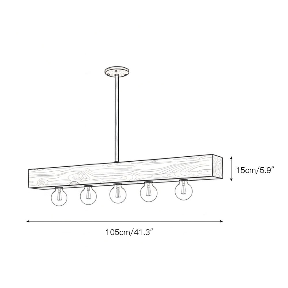 Talivan Linear Wooden Chandelier